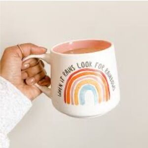 Good Day Rainbow Mug with Inspirational message. Design on both sides. Imported